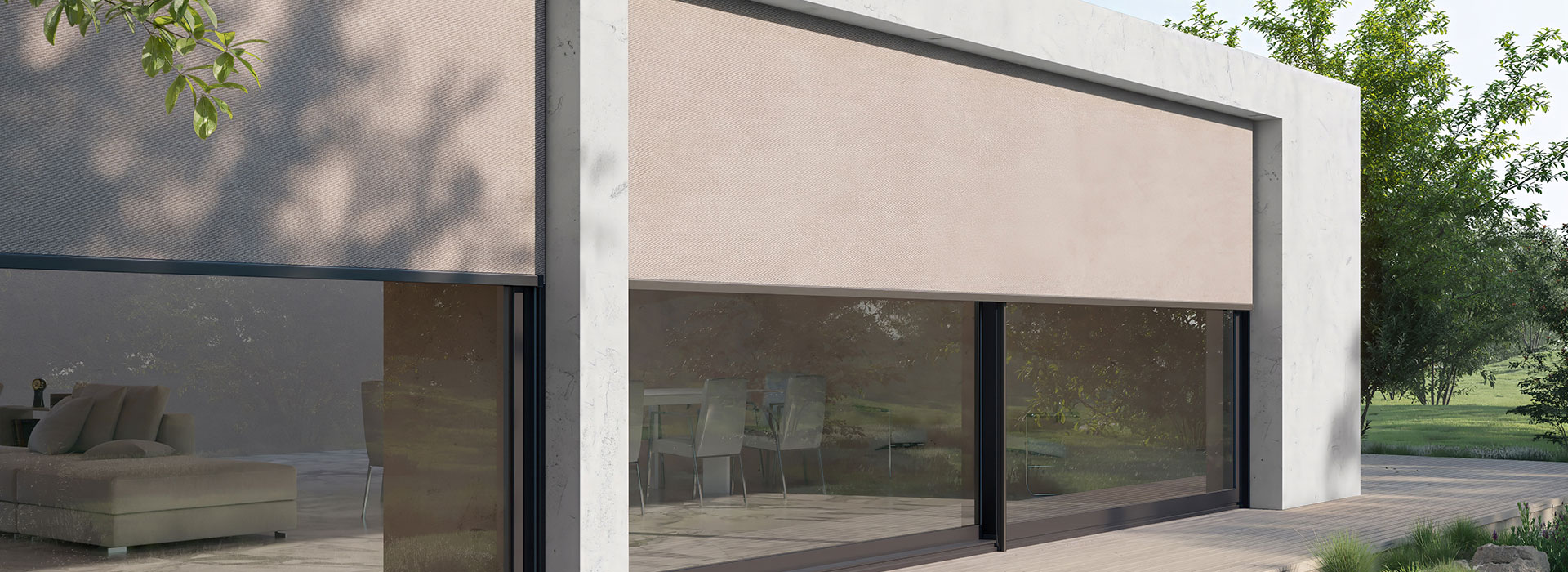 Zip screen » Windstable textile sun protection heroal